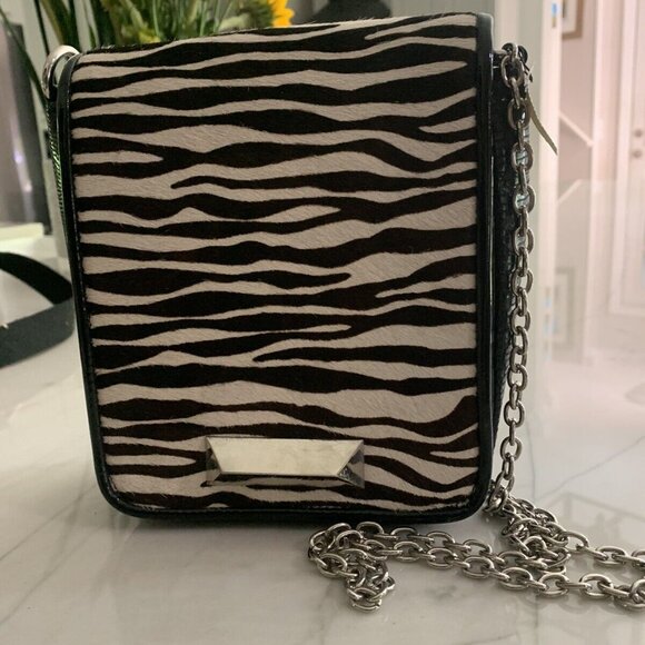 NWT WHITE HOUSE BLACK MARKET WHBM Women's Zebra Crossbody Bag - Picture 1 of 3